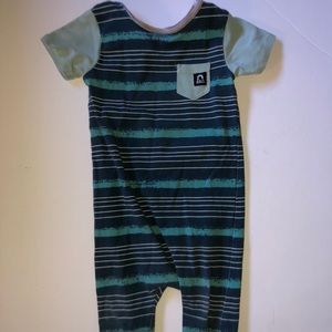 RAGS Short Sleeve Pocket Stripes Romper